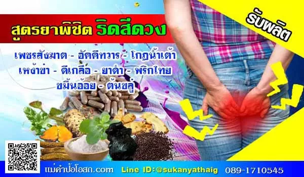 รับผลิตยาริดสีดวงทวาร สูตรยาเพชรสังฆาตผสมตัวยา9ชนิด